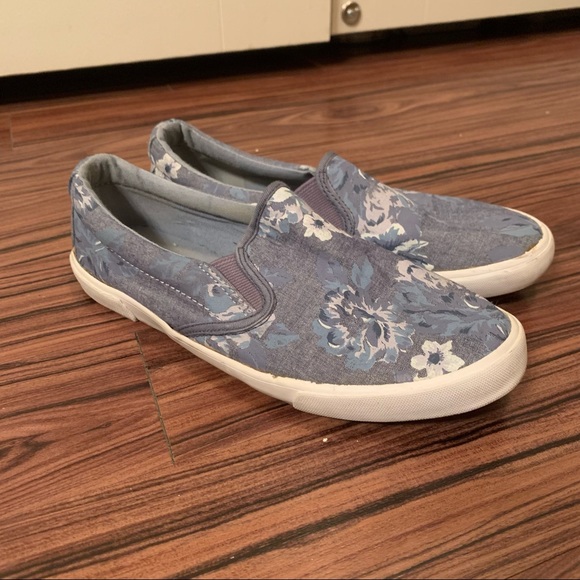 ORDER CANCELLED - Floral Slip On Sneakers!!💙💙 - Picture 1 of 9